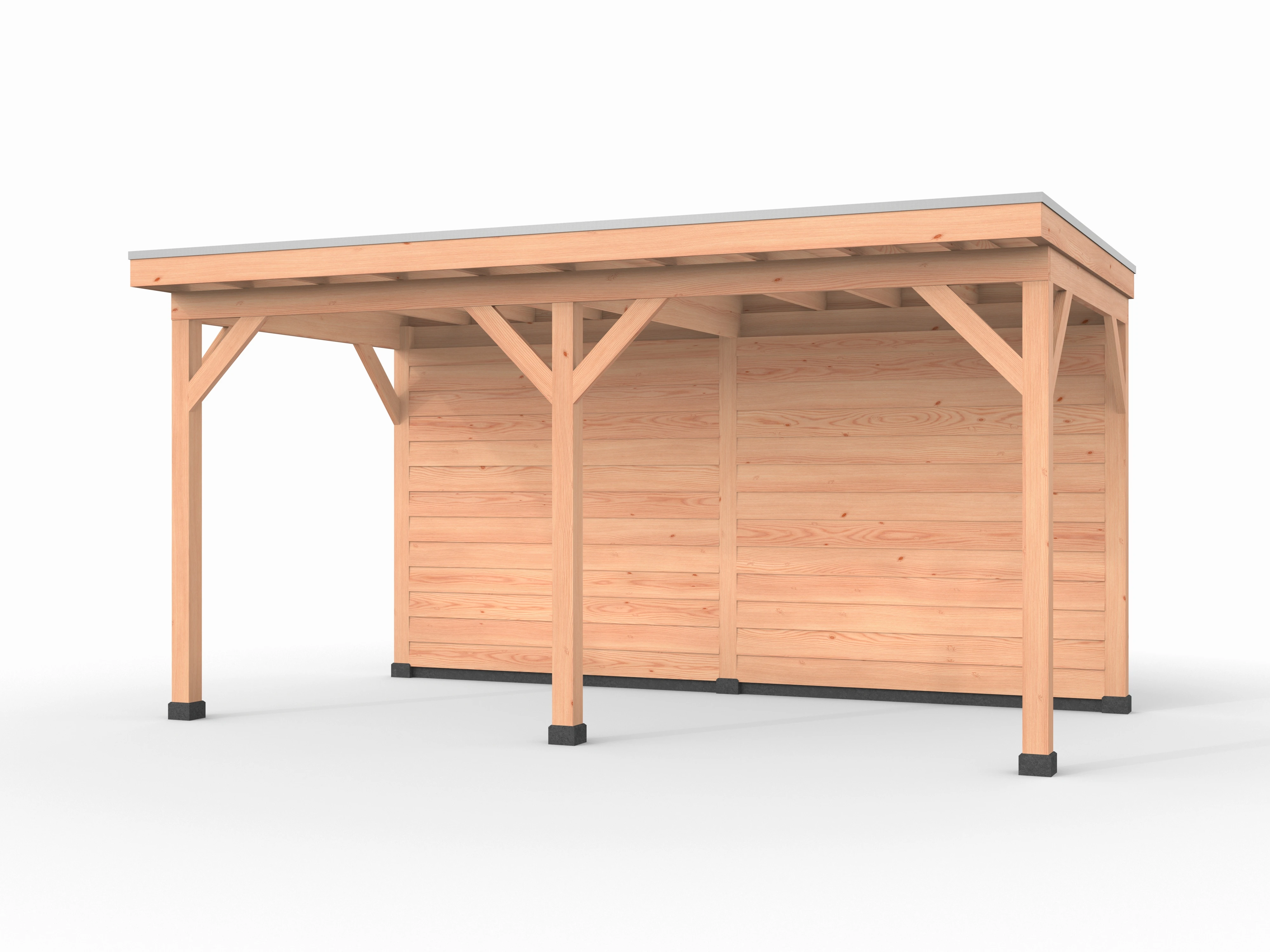 Douglas overkapping, 500 x 250, met achterwand, Westwood Comfort - Afbeelding 1